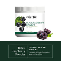 Thumbnail for Eclectic Herb - Black Raspberry Powder Superfood Supplement | Nutritional Support, Vitamins + Minerals | Antioxidant + Immune Support | Natural, Non-GMO, Vegan, Gluten Free (3.2 oz | 90 g)