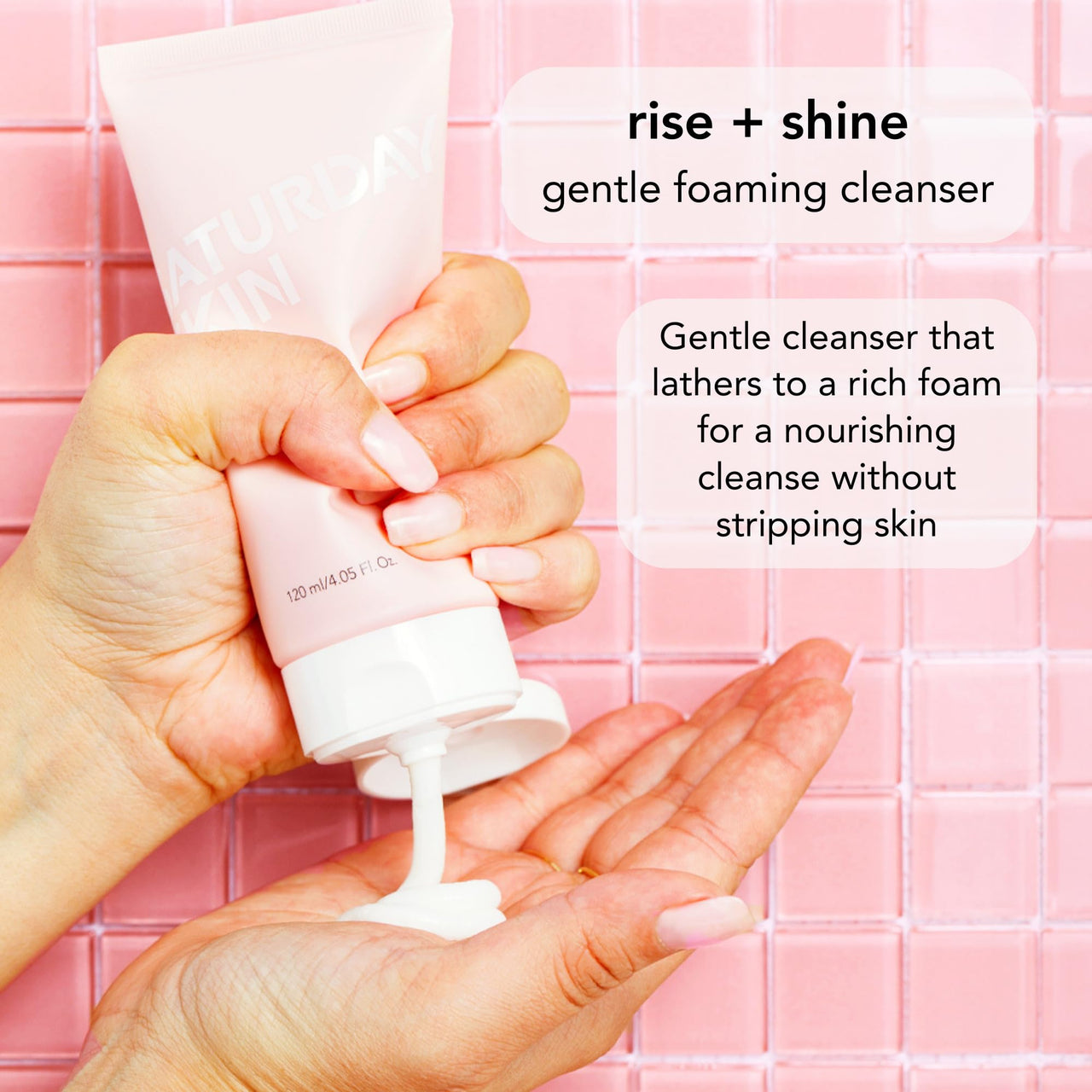 Saturday Skin Hydrating Foam Cleanser – Anti Aging Face Wash with Apple Extract, Moisturizing Face Wash, All Natural Foaming Facial Cleanser, Korean Face Wash for Women & Sensitive Dry Skin