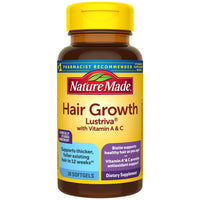Thumbnail for Nature Made Hair Growth Softgels, Clinically Studied Lustriva + Biotin, Vitamin C & A, Hair Growth Vitamins - Support Healthy Hair as You Age, 30 Softgels, 30 Day Supply
