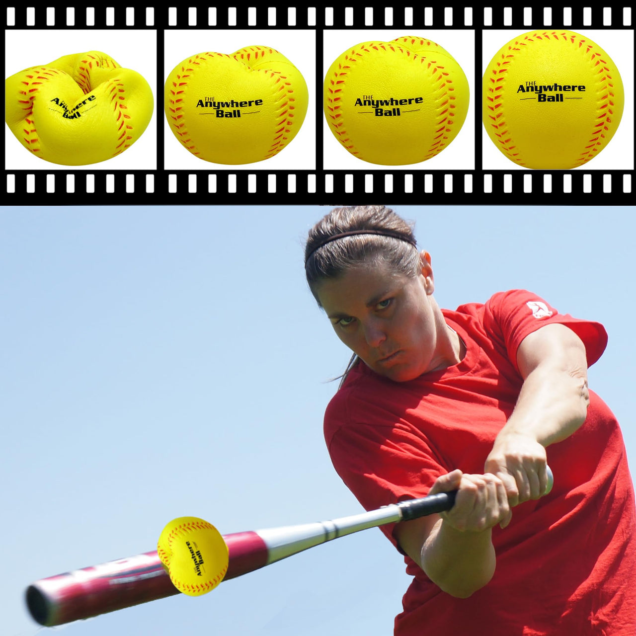 Thin Air Brands The Anywhere Ball Baseball/Softball Foam Training Ball (12 Pack)