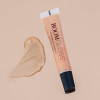 Thumbnail for Boom Gloss ™ Non-Sticky, Hydrating Lipgloss for Radiant Shine, Moisturizing Lip Gloss with Olive Squalene, Rosehip Oil, Kukui Seed Oil, Sheer, Natural Finish - Peach Nude Tint