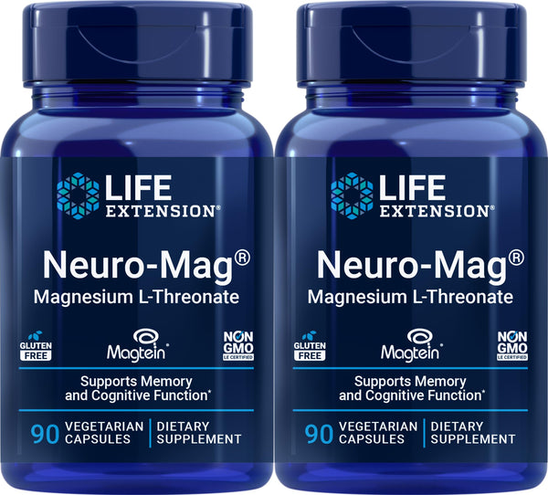 Life Extension Neuro-mag Magnesium L-threonate, 90 Count (Pack of 2)