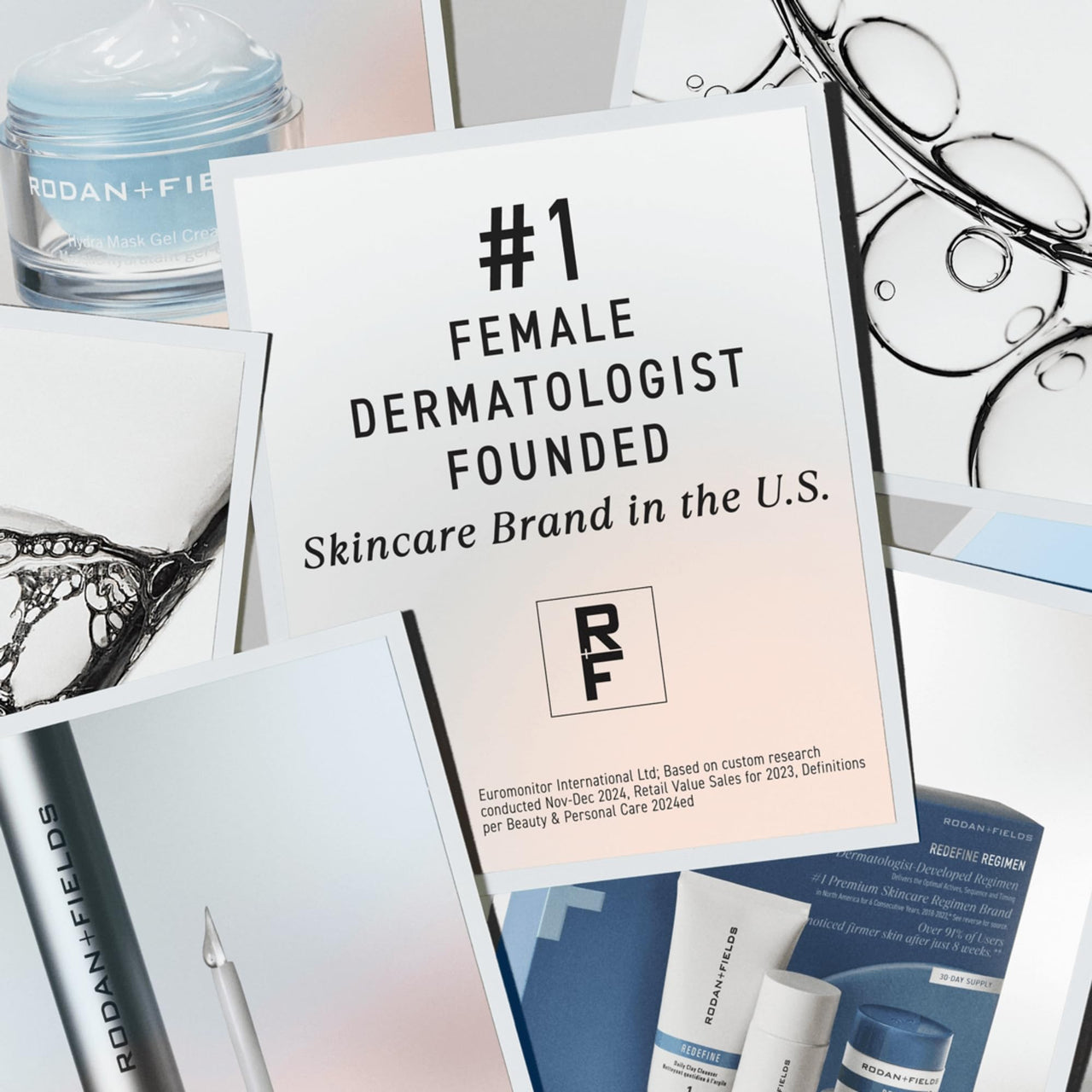 Rodan + Fields Redefine Regimen | Skincare Kit Includes Clay Cleanser, Toner, Triple Defense Cream, & Overnight Cream | Skin Care Gift Set for Women