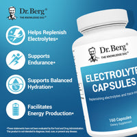 Thumbnail for Dr. Berg Electrolyte Capsules - Electrolyte Supplements for Supporting Energy, Endurance, and Hydration - Sugar Free, No Maltodextrin, Keto Friendly - 160 Caps