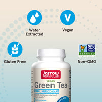 Thumbnail for Jarrow Formulas Green Tea Herbal Antioxidant 500 mg, Dietary Supplement, Cardiovascular and Immune Health, 100 Capsules, 100 Day Supply