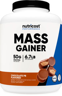 Thumbnail for Nutricost Mass Gainer (Chocolate Peanut Butter Flavor, 6.7 LBS) 50 Grams of Protein Per Serving - Non-GMO