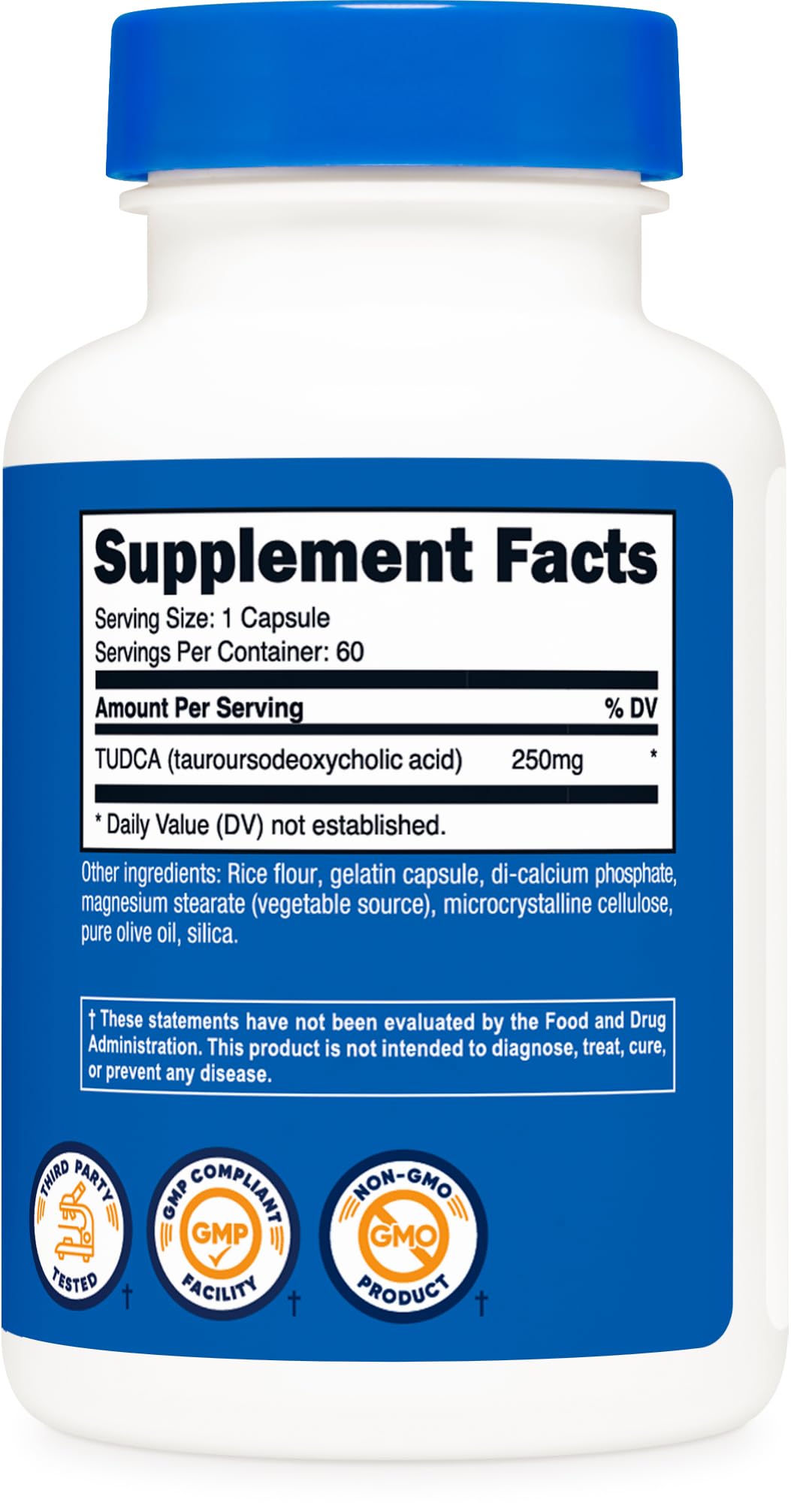 Nutricost Tudca 250mg, 60 Capsules (Tauroursodeoxycholic Acid) - Premium Quality