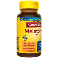 Thumbnail for Nature Made Melatonin 3mg Sleep Aids for Adults, 100% Drug Free Sleep Aid, Sleep Supplements, 240 Tablets, 240 Day Supply