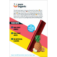 Thumbnail for Pure Organic, Layered Fruit Bars, Pineapple Passionfruit, Gluten Free and Vegan Fruit Snacks, 6.2oz Box (12 Count)