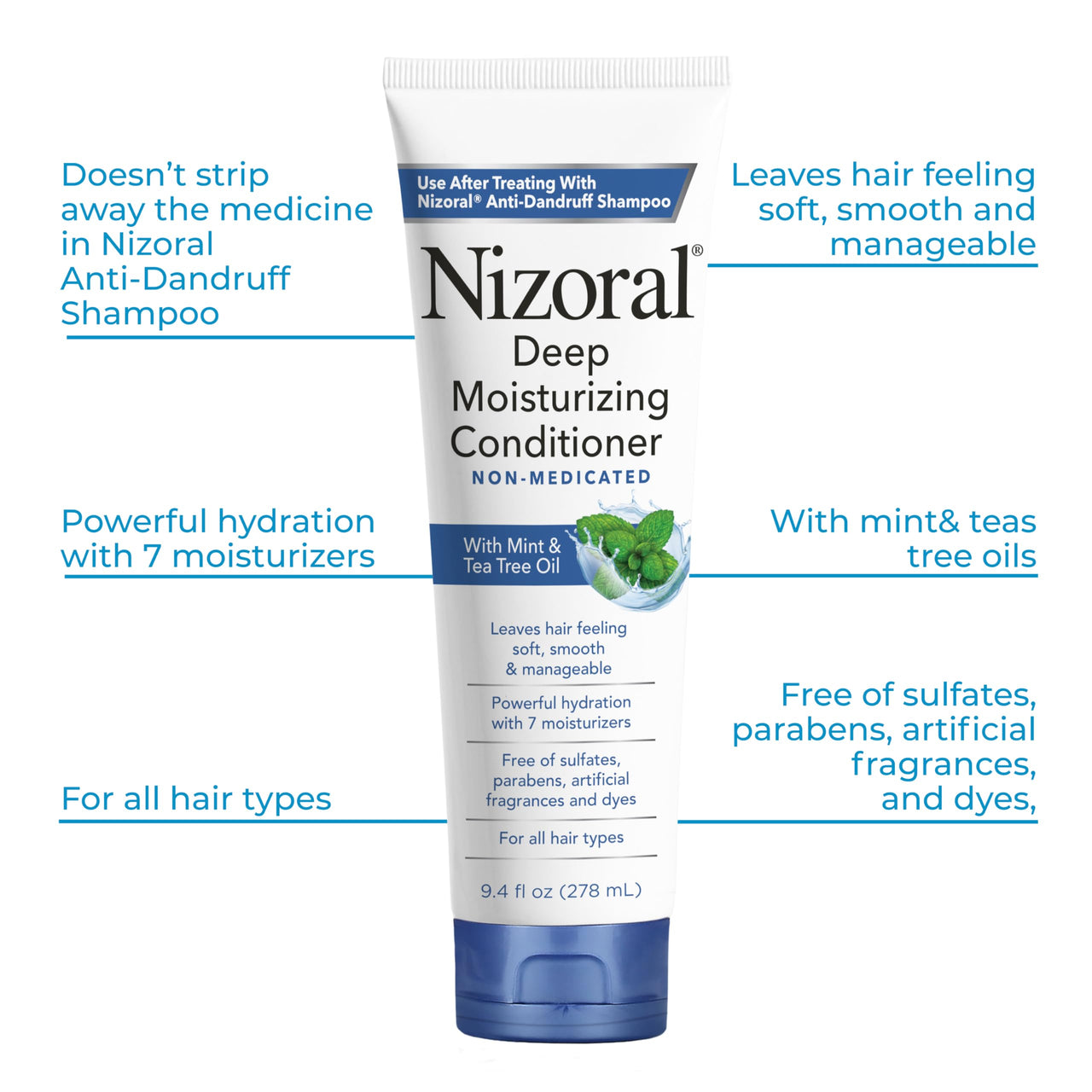 Nizoral Anti-Dandruff Shampoo, 7 Oz + Deep Moisturizing Conditioner, 9.4 Oz Bundle