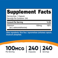 Thumbnail for Nutricost Selenium Supplement 100mcg, 240 Capsules, Vegetarian, Gluten Free & Non-GMO