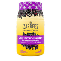 Thumbnail for Zarbee’s Elderberry Gummies Daily Immune Support Supplement with Vitamins A C D E & Zinc, Black Elderberry Extract, Natural Berry Flavor, Vegetarian, Gelatin-Free, 60 ct