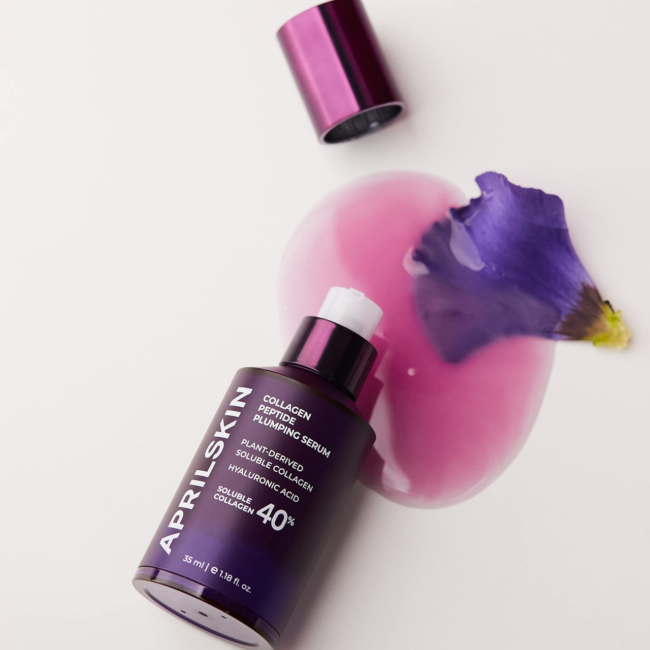 APRILSKIN 40% Collagen Peptide Plumping Serum | Vegan, Cruelty-Free | Keeps radiant and firmer-looking with Triple Peptide Complex | For fine lines, wrinkles & sensitized skin