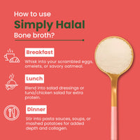 Thumbnail for Halal Bone Broth Protein Powder for Joint, Skin, Hair, Nail, Gut Health & Digestive Support – Grass-Fed Hydrolyzed Collagen Supplement, Non-GMO, Gluten Free, 25 Servings (16 Oz)