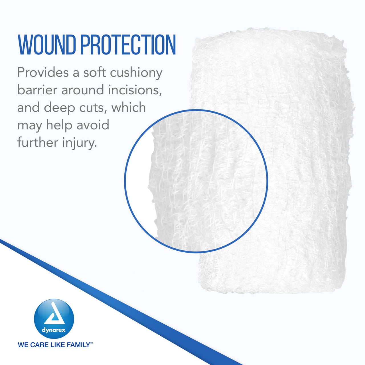 Dynarex Krinkle Non Sterile Gauze Rolls - Ultra-Absorbent Rolled Bandage Wrap Dressing for Primary Wounds - Wound Care Supplies - 4.5"x4.1 Yards, 6-ply, 1 Case of 100