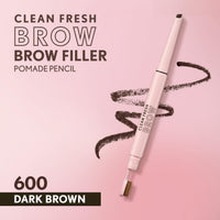 Thumbnail for Covergirl Clean Fresh Brow Filler Pomade, 600 Dark Brown, Eyebrow Pencil, Ultra-Precise Tip, Creamy Formula, Highly Pigmented, Soft Matte Finish, Vegan Formula, 0.007oz