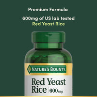 Thumbnail for Nature's Bounty Red Yeast Rice, Herbal Supplement, 600mg, 250 Capsules