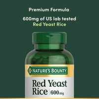 Thumbnail for Nature's Bounty Red Yeast Rice, Herbal Supplement, 600mg, 250 Capsules