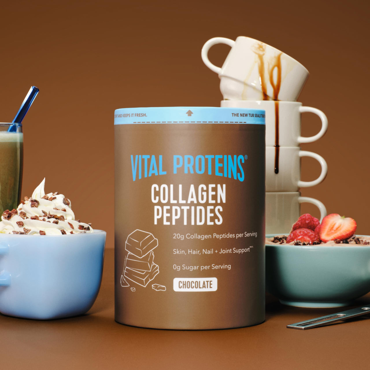 Vital Proteins Collagen Peptides Powder Supplement, Hydrolyzed Collagen for Skin, Hair, Nails & Joints, Chocolate, 28 Servings