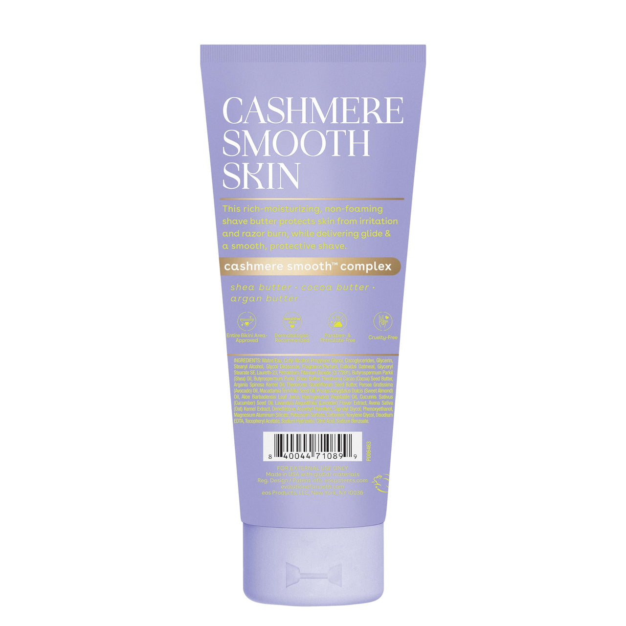 eos Cashmere Skin Collection Shave Butter- Vanilla Cashmere, Non-Foaming, Moisturizing, Prevents Razor Burn, Shave Cream for Women, eos Shave Cream, 7 fl oz