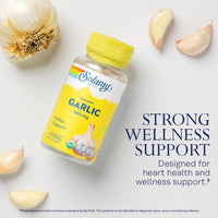 Thumbnail for SOLARAY Organic Garlic Pills - 560 mg Garlic Supplements for Heart Health Support - USDA Organic Garlic Capsules - Vegan - 60-Day Money-Back Guarantee - 100 Servings, 100 VegCaps