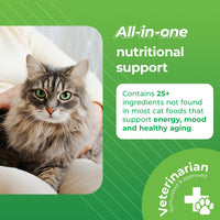 Thumbnail for VetriScience Senior 27+ Active Health Chews, Nu Cat Daily Multivitamin for Senior Cats, Balanced Vitamins, Minerals and Antioxidants, Healthy Aging and Wellness Support, Fish, 30 Count