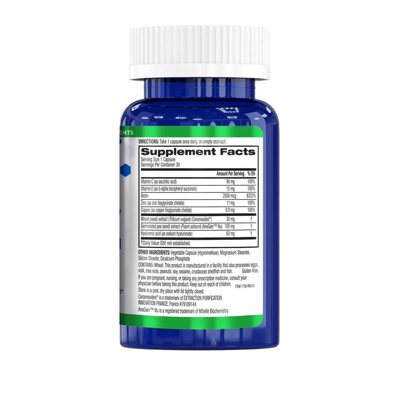 BioTrust Timeless Beauty Ceramide Booster - Hair & Skin Restoring Phytoceramides Supplement + Vitamin C, Vitamin E, Biotin, Zinc, Hyaluronic Acid - Potent Blend for Hair, Skin & Nails - 30 Capsules