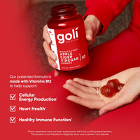 Thumbnail for Goli Apple Cider Vinegar Gummies - Worlds First ACV Gummy with Vitamin B12, Beetroot & Pomegranate - Vegan, Non-GMO, Gluten-Free - 60 Count (Pack of 1)
