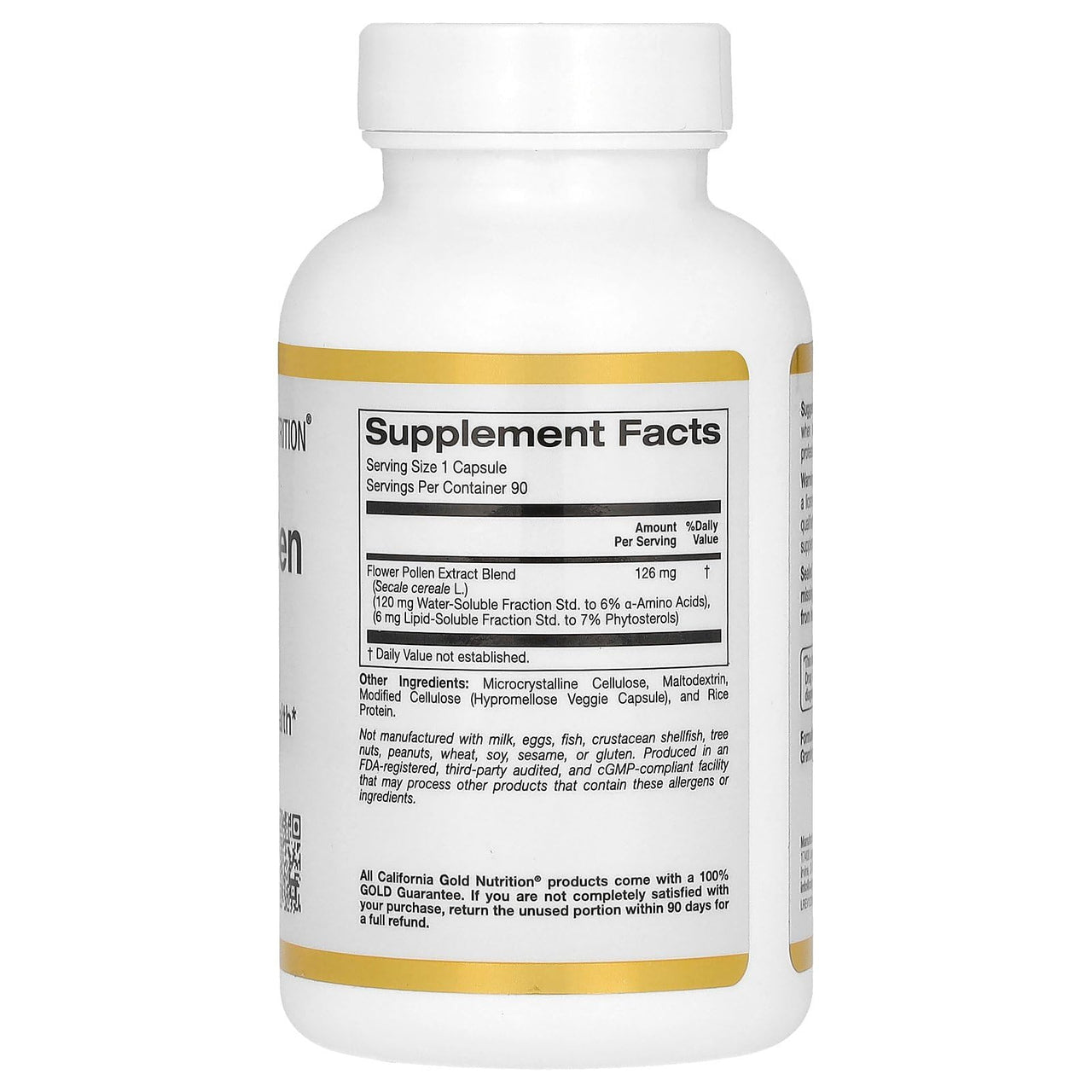California Gold Nutrition Flower Pollen Extract Blend, 90 Veggie Capsules