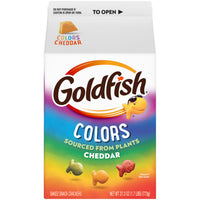 Thumbnail for Goldfish Colors Cheddar Cheese Crackers, 27.3 Oz Carton