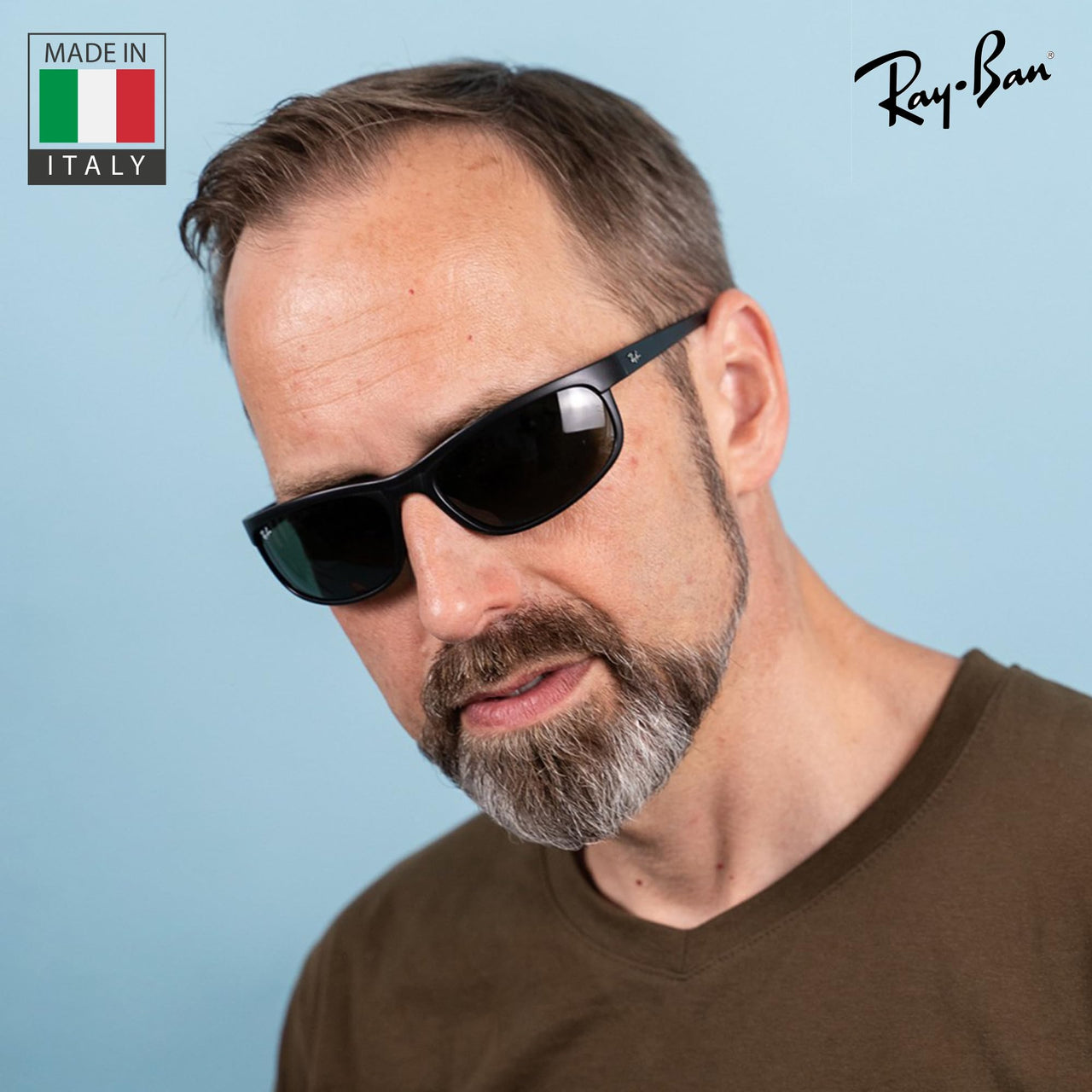 Ray-Ban RB2027 PREDATOR 2 Rectangle Sunglasses With Eyewear Kit Bundle - High Bridge Fit - Ideal Formal and Casual Wear Retro Sunglasses