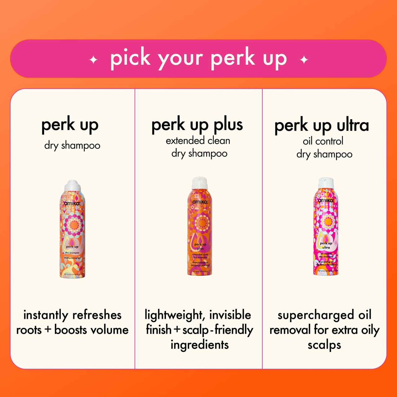 amika Perk Up Ultra Oil Control Dry Shampoo, 1.8oz