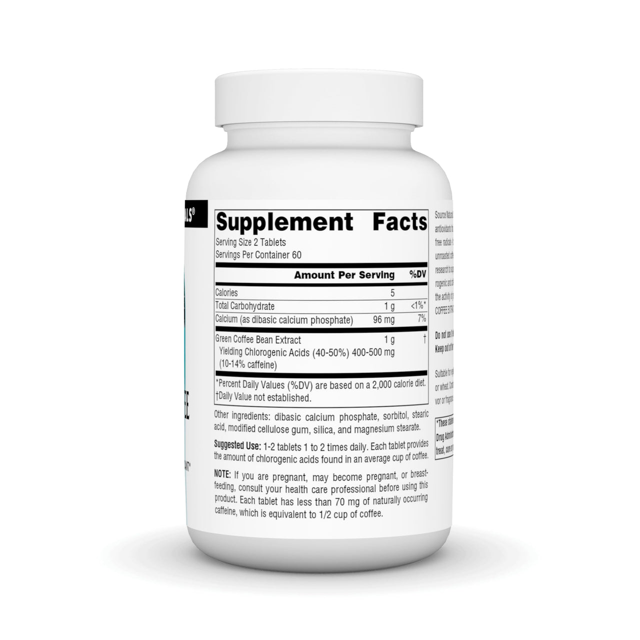 Source Naturals Energizing Green Coffee Extract, Powerful Natural Antioxidant*, 500 mg Tablet - 120 Tablets