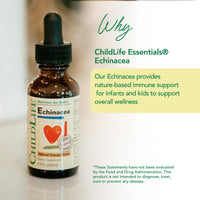 Thumbnail for CHILDLIFE ESSENTIALS Echinacea for Kids - Kids Echinacea Drops, Liquid Tincture, Alcohol Free Supplement for Babies, Toddlers, Children - Natural Orange, 1 Fl Oz (Pack of 1)