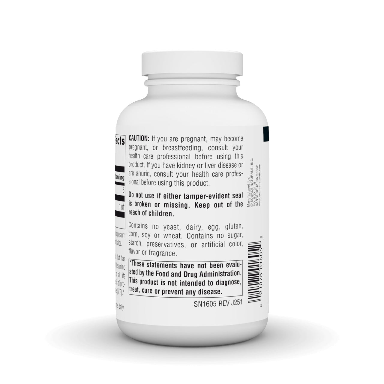 Source Naturals Glycine - 500 mg - 200 Capsules
