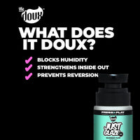 Thumbnail for The Doux JUST GLAZE Silkening Blowout Primer – Anti-Frizz Heat Protectant for Hair with Keratin & Panthenol – Humidity Blocker for Blowouts & Silk Presses – Lightweight Formula, 4 oz