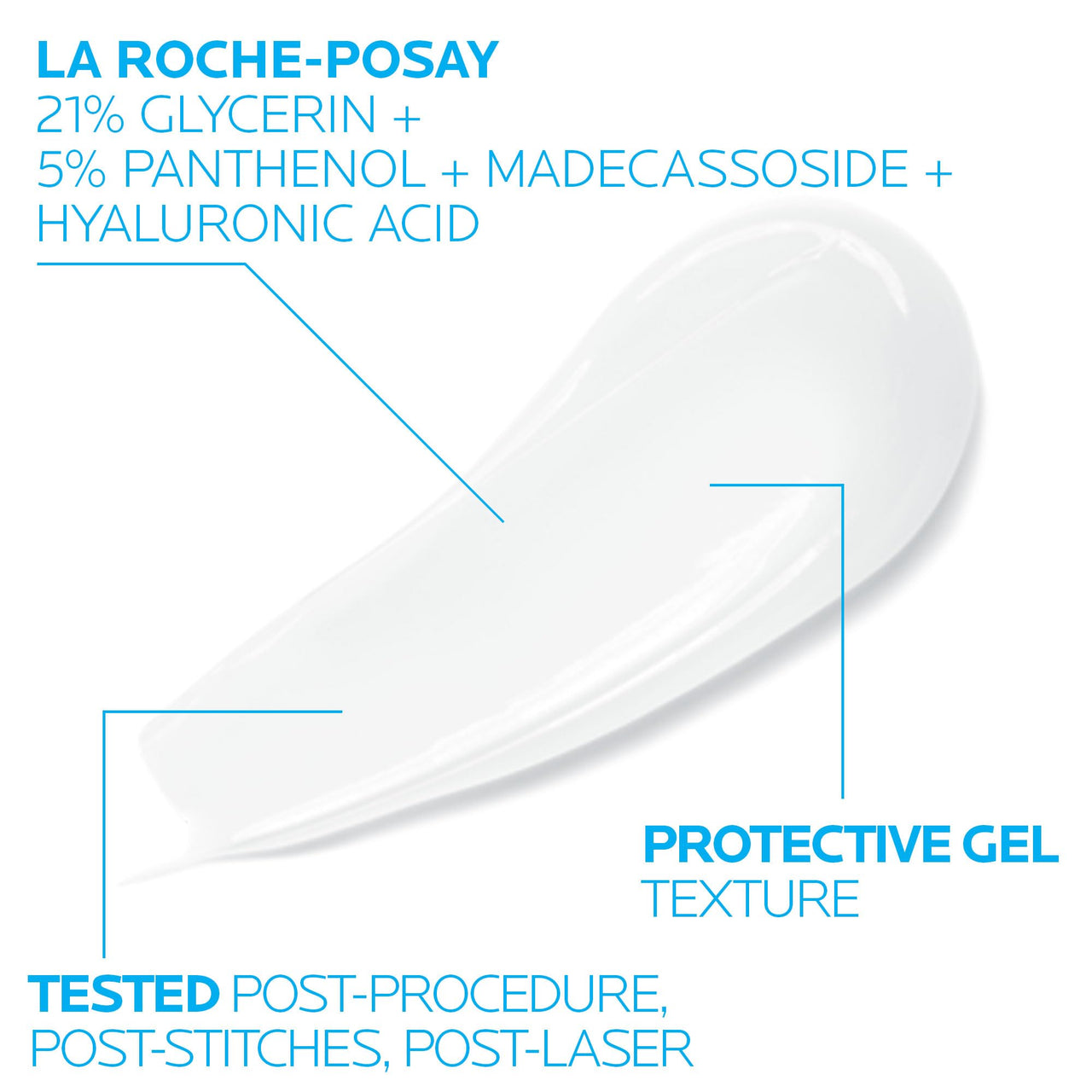 La Roche-Posay Cicaplast Gel B5, Protective Repair Gel for Cracked, Chapped Skin with Madecassoside and Glycerin, Tested Post-Procedure, Post-Stitches, Post-Laser, 1.35 Fl Oz