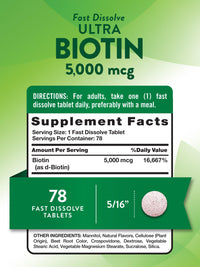 Thumbnail for Nature's Truth Biotin 5000mcg | 78 Fast Dissolve Tablets | Natural Berry Flavor | Vegan, Non-GMO & Gluten Free