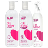 Thumbnail for Not Your Mother's Naturals Moisturize & Enhance Curl Definition Shampoo, Conditioner, & Detangler (3-Pack) - Tahitian Gardenia Flower & Mango Butter