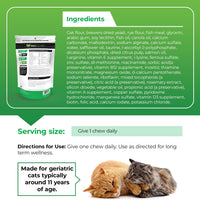Thumbnail for VetriScience Senior 27+ Active Health Chews, Nu Cat Daily Multivitamin for Senior Cats, Balanced Vitamins, Minerals and Antioxidants, Healthy Aging and Wellness Support, Fish, 30 Count