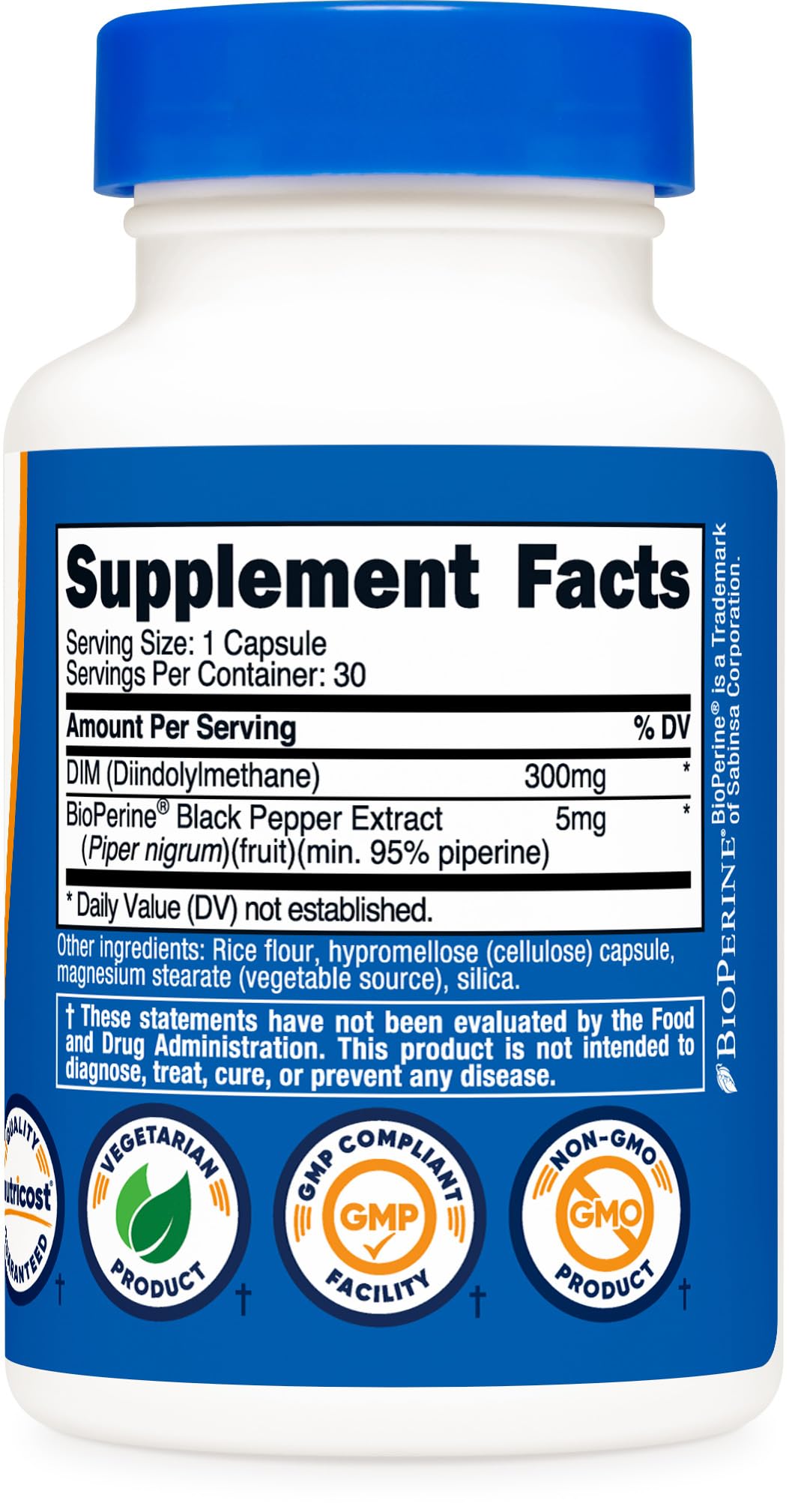 Nutricost DIM Diindolylmethane 300MG, 30 Capsules