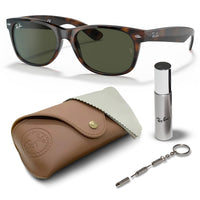 Thumbnail for Ray-Ban RB2132 NEW WAYFARER CLASSIC Square Shaped Non-Polarized Sunglasses for Men & Women – Includes Official RAYBAN Eyewear Kit – Ideal Formal & Casual Wear Sunglasses – G-15 Green Lens
