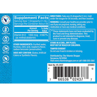 Thumbnail for The Vitamin Shoppe Liquid B12 Methylcobalamin 1000 MCG - Energy Production | Raspberry Flavor Drops | 2 oz | Fast Absorption
