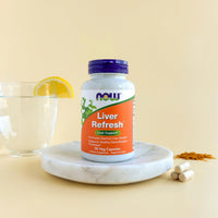 Thumbnail for NOW Foods Supplements, Liver Refresh™ with Milk Thistle Extract and unique Herb-Enzyme blend, 90 Veg Capsules