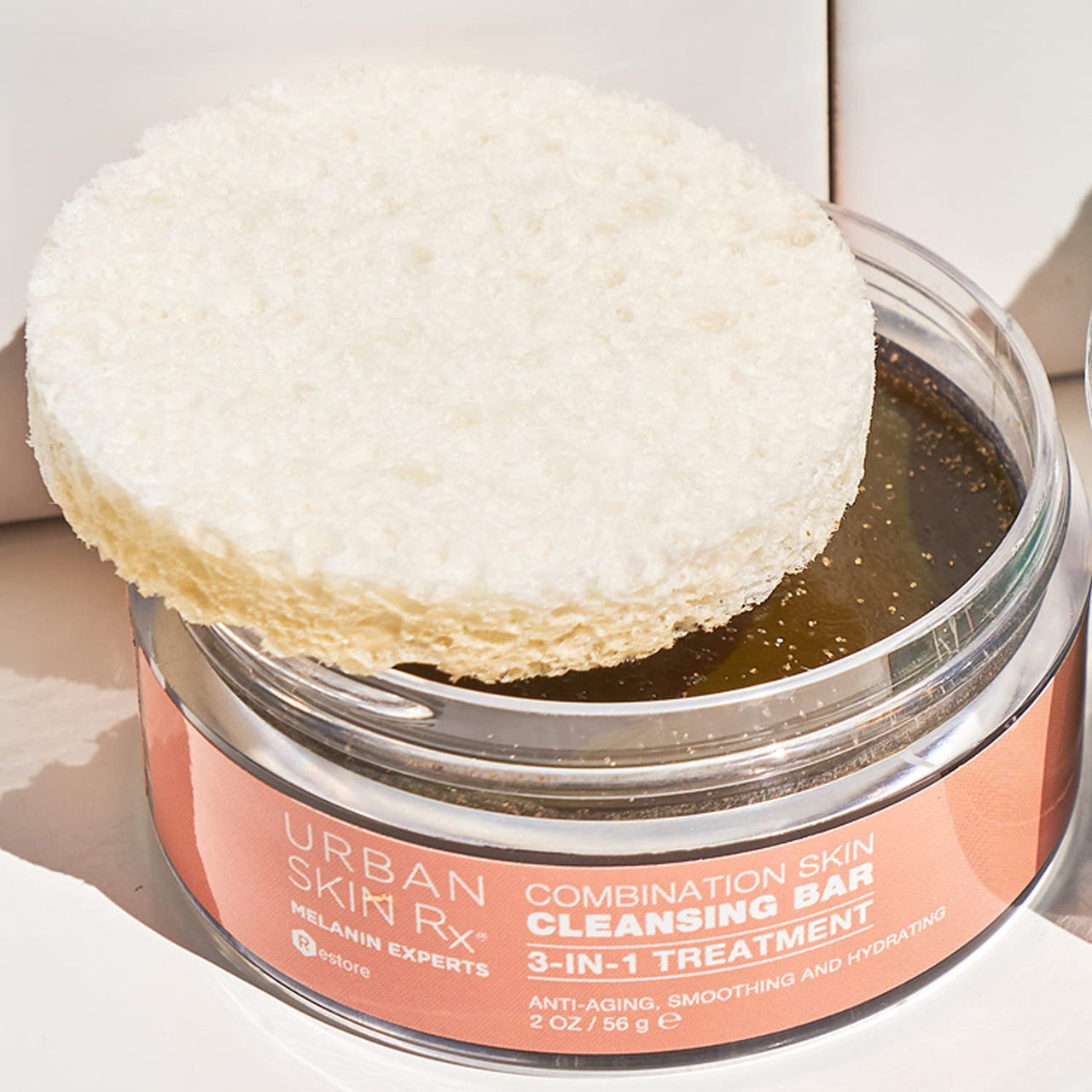 Urban Skin Rx® Combination Skin 3-In-1 Daily Treatment Cleansing Bar, Exfoliator + Rejuvenating Mask, Hydrates & Helps Diminish the Appearance of Dullness, Dark Marks, Fine Lines & Wrinkles, 2.0 Oz