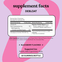 Thumbnail for Lemme Debloat - Digestive & Gut Health Gummies with 2 Clinically Studied Probiotics & Prebiotic, Vegetarian, Gluten Free, Non GMO, BlackBerry Flavor (60 Count) (Pack of 2)