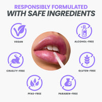 Thumbnail for Wonderskin Lip Gloss Blading Top Gloss, Clear Glitter Lip Gloss, Hydrating and High Shine Finish Lip Makeup (Holographic)