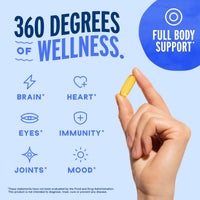Thumbnail for Oceanblue Professional Omega-3 2100mg Fish Oil Supplement Triple Strength, High Potency EPA, DHA & DPA Burpless, Wild-Caught, Natural Orange Flavor 60 Softgels (Pack of 1)