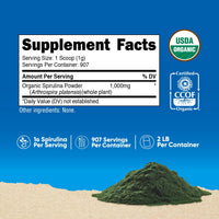 Thumbnail for Nutricost Organic Spirulina Powder 2 LB - Pure, Certified Organic Spirulina