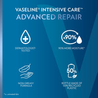 Thumbnail for Vaseline Intensive Care Unscented Advanced Repair Body Lotion - Ultra-Hydrating with Lipids for Extremely Dry Skin, 20.3 oz, Pack of 3